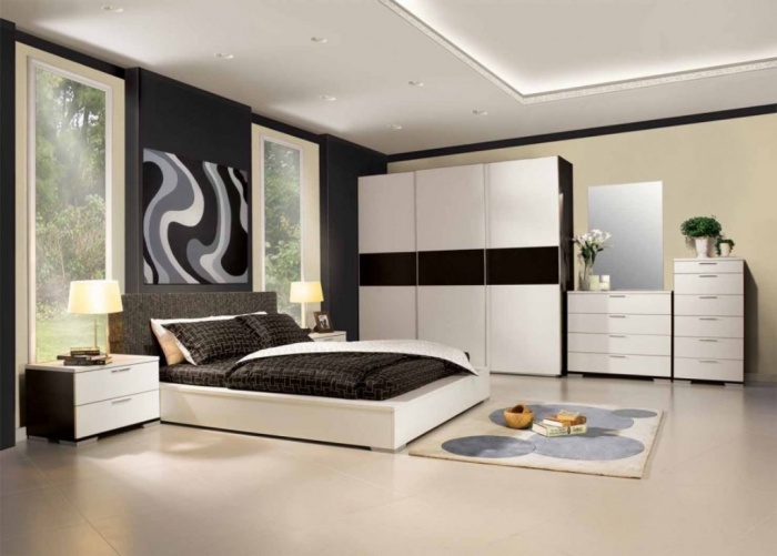 Fabulous and Breathtaking Bedroom Designs 53 modern-black-and-white-bedroom-designs