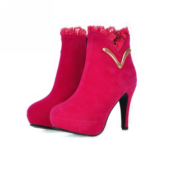new-fashion-spring-and-autum-HIGH-HEEL-boots-woman-s-shoe-platform-Frosted-round-head-free