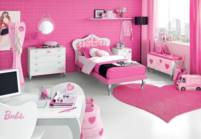 pink-barbie-doll-teen-bedroom-furniture Fascinating and Stunning Designs for Children's Bedroom