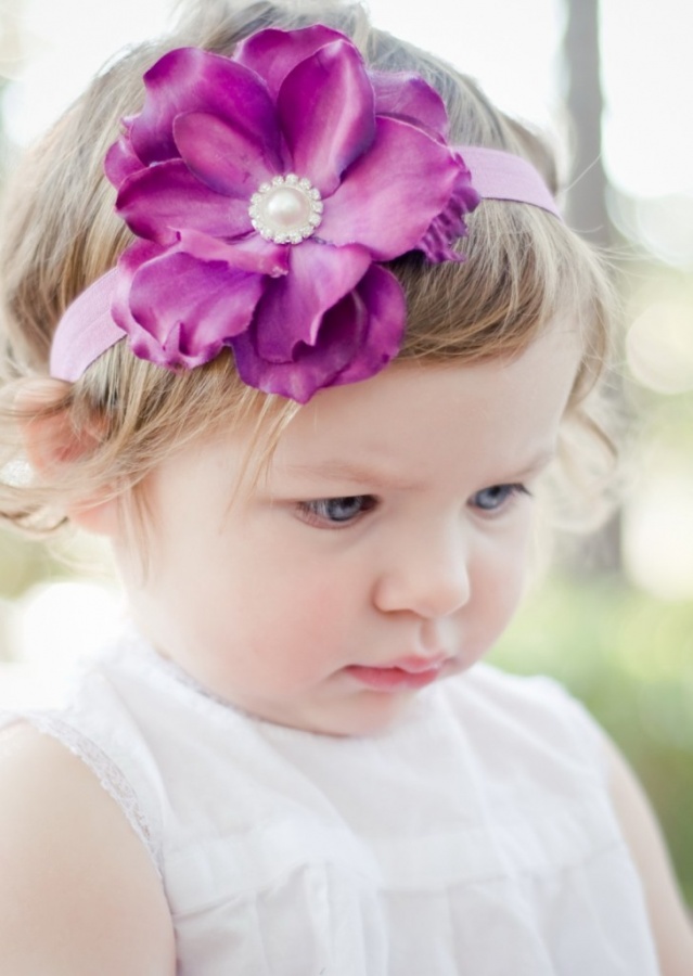 50 Gorgeous Kids Hair Accessories and Hairstyles 23 purple band