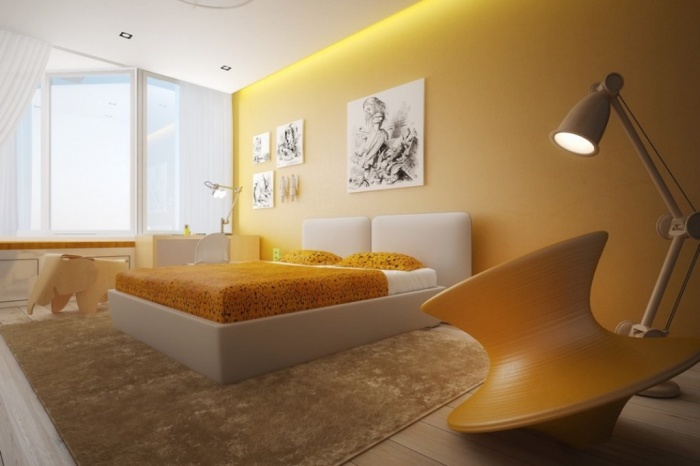 yellow-white-bedroom-color-scheme Discover the 10 Uncoming Furniture Trends