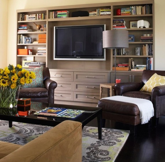 26 Of The Most Creative Bookshelves Designs 7 Creative-Bookshelf-for-TV-Stand-570x561