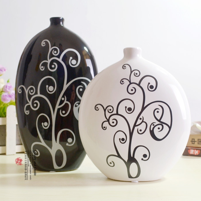 FREESHIPPING-Modern-font-b-designed-b-font-home-decorationceramic-font-b-vase-b-font-2-pieces 35 Designs Of Ceramic Vases For Your Home Decoration