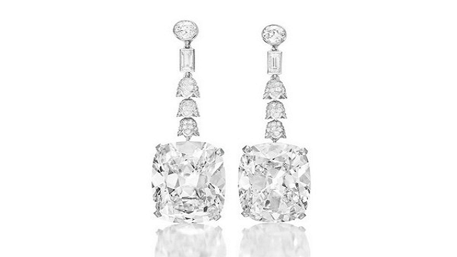 Golconda Diamond Earrings They were bought for $9.3 million by an anonymous bidder