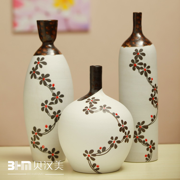 Handmade-font-b-pottery-b-font-piece-set-decoration-crafts-modern-font-b-vase-b-font 35 Designs Of Ceramic Vases For Your Home Decoration