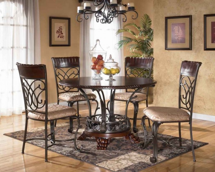 Luxury-Dining-Furniture-Round-Dining-Room-Set-Classic-Chandelier
