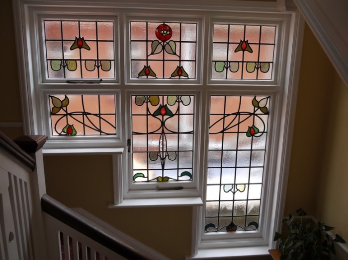 Marvelous-Stair-Window-Design-White-Window-Floral-Decor-Arts-Ideas Window Design Ideas For Your House