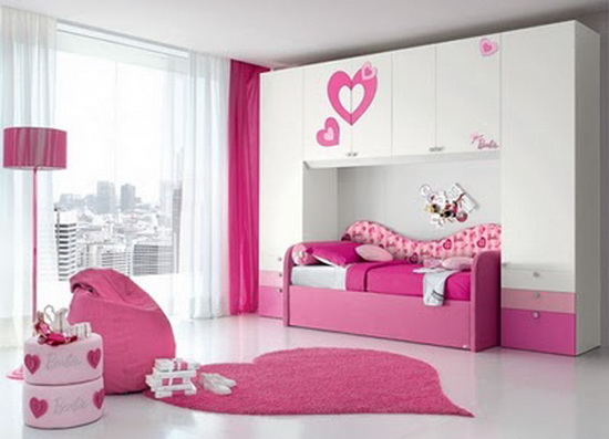 Modern pink Bedroom Design For Teenage Girl1 Modern Ideas Of Room Designs For Teenage Girls - room designs 1