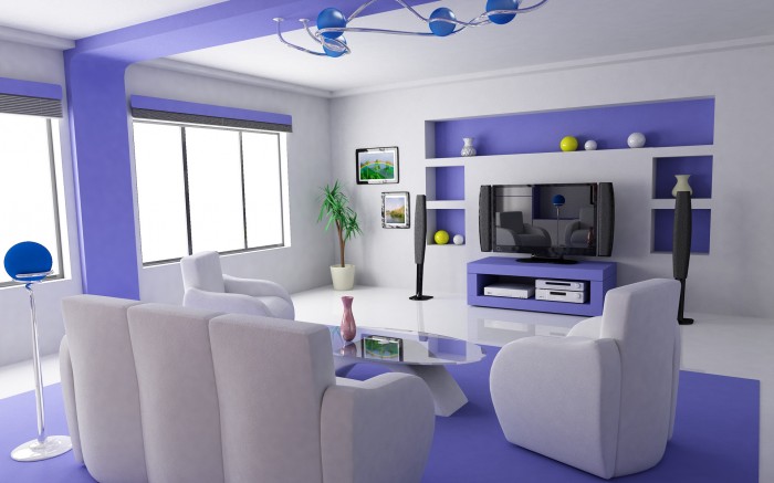 Purple-Interior-Design-Wallpaper 19 Creative Interior Designs For Your Home