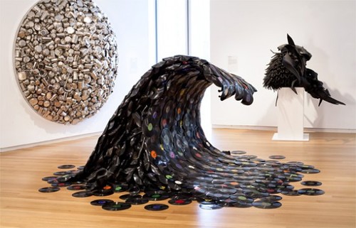 Recycled-record-art 12 Impressive Art Works Made From Recycled Materials