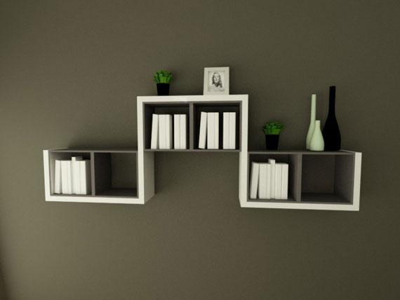 26 Of The Most Creative Bookshelves Designs 20 Wall-Shelf-in-Simple-and-Minimalist4