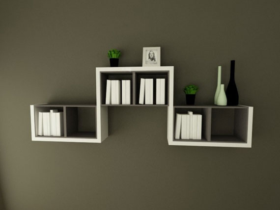 Wall-Shelf-in-Simple-and-Minimalist4 26 Of The Most Creative Bookshelves Designs