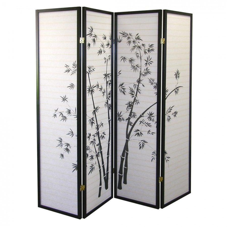 bamboo_4_panel_room_divider 40 Most Amazing Room Dividers