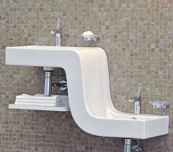 bathroom-sinks-two-level-family-basin-vitra-1 40 Catchy and Dazzling Bathroom Sinks