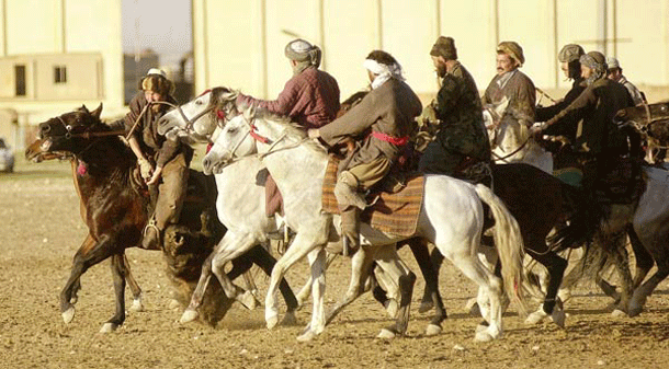 Buzkashi (it is the national sport of Afghanistan and its goal is to grab a carcass of a headless goat)