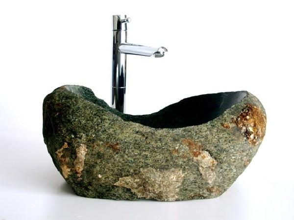 make-natural-and-fresh-bathroom-with-unique-Stone-Sink-ideas 40 Catchy and Dazzling Bathroom Sinks