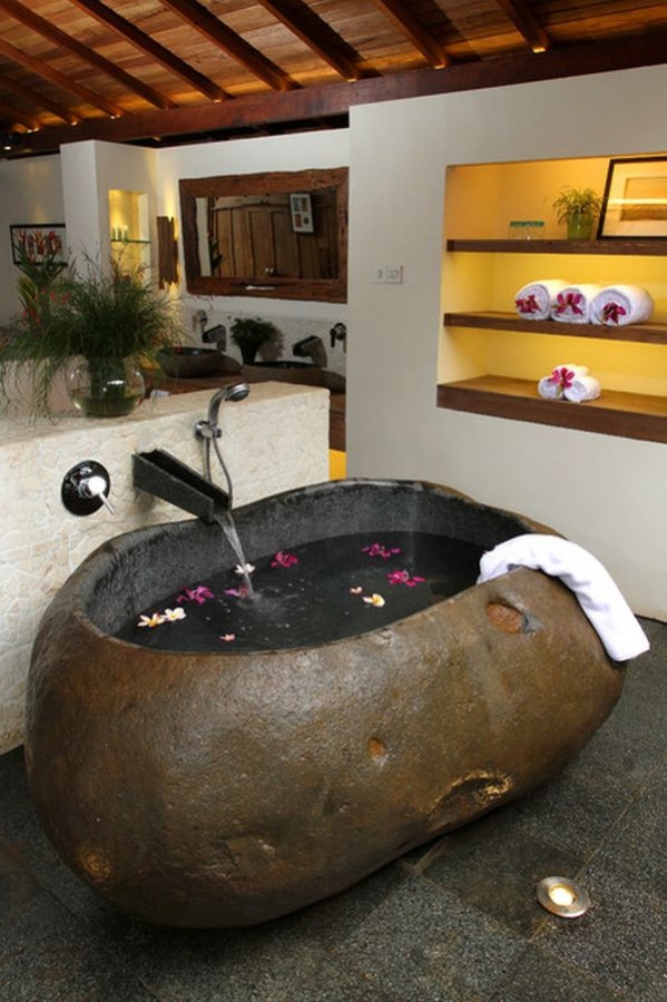 rock-tub 25 Creative and Unique Bathtubs for an Elegant Bathroom