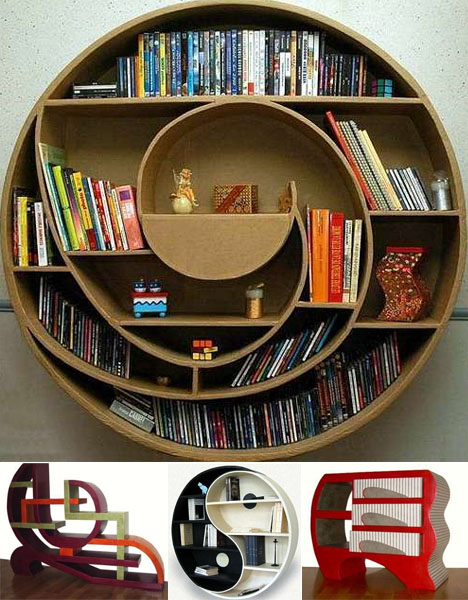 round-strange-bookcase-designs 26 Of The Most Creative Bookshelves Designs