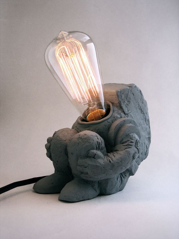 stone-man 30 Most Creative and Unusual lamp Designs