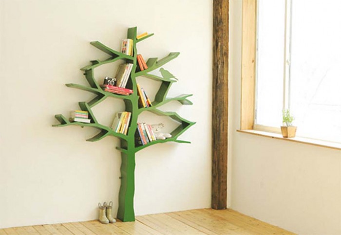 tree-shaped-bookcase 26 Of The Most Creative Bookshelves Designs