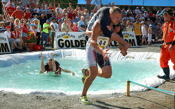 Wife Carrying (it could be your own wife or your neighbor's but should be over 17 years old) 