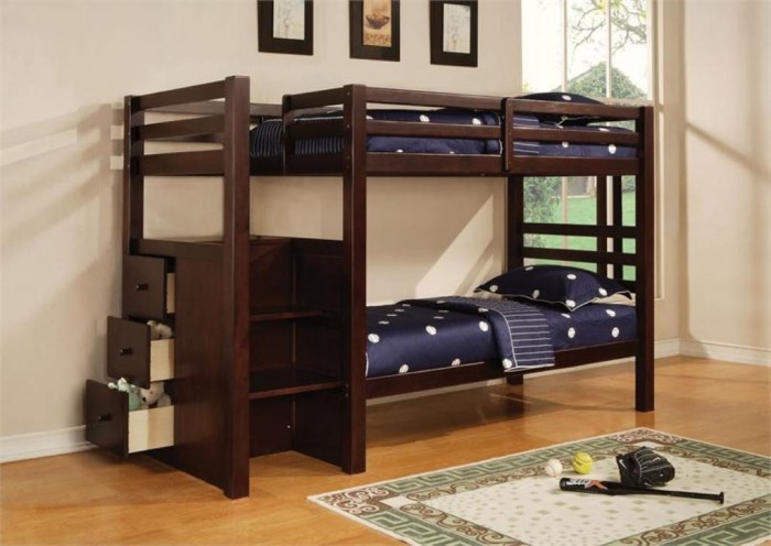 AC10180EspressoTwinBunkBed Make Your Children's Bedroom Larger Using Bunk Beds