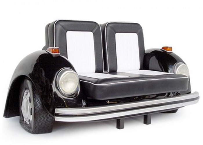 Black-Volkswagen-Beetle-sofa 50 Creative and Weird Sofas for Your Home
