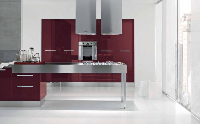 Bordeaux-Modern-Kitchen-Gallery-Design 45 Elegant Cabinets For Remodeling Your Kitchen