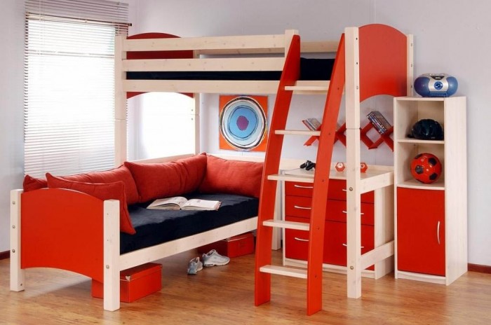 Childrens-Bunk-Beds-with-Stairs-and-Desk Make Your Children's Bedroom Larger Using Bunk Beds