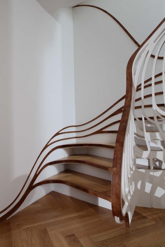 Cool-curved-staircase-design Turn Your Old Staircase into a Decorative Piece