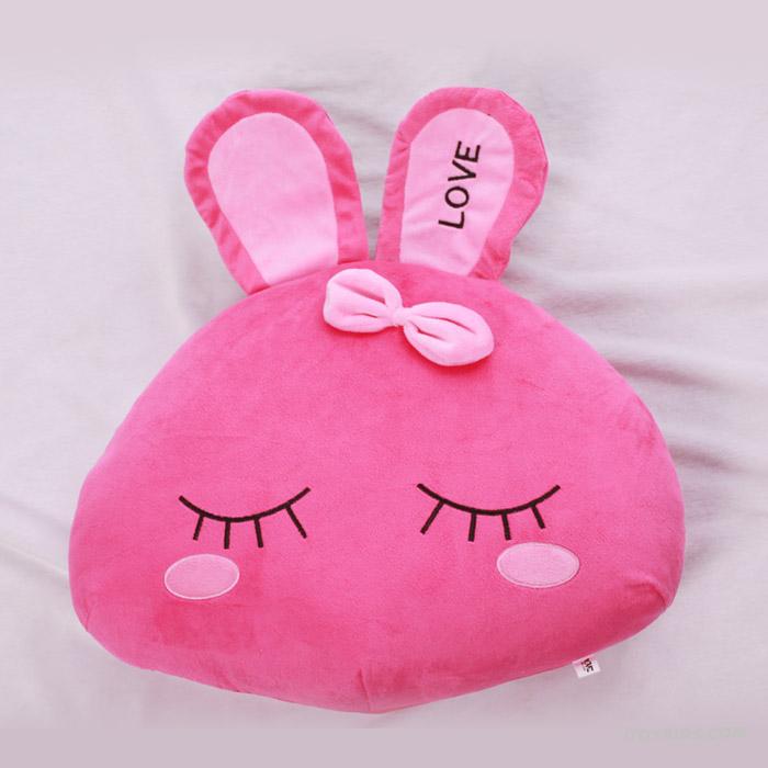 Cute Love Rabbit Pink Sofa Pillows Design Ideas