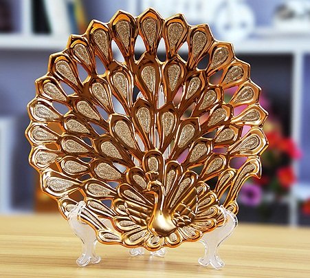 Free-Shipping-Decoration-Ceramic-Peafowl-Plate-Porcelain-with-Gold-Plated-Frosted-Hollow-Out-Carvings-33-33 20 Wonderful Designs Of Ceramic Plates