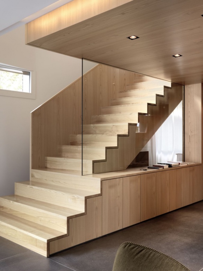 Get Different View Using Creative Staircase Ideas  By Nimmrichter Cda Architects Interior Wood Stairs Design