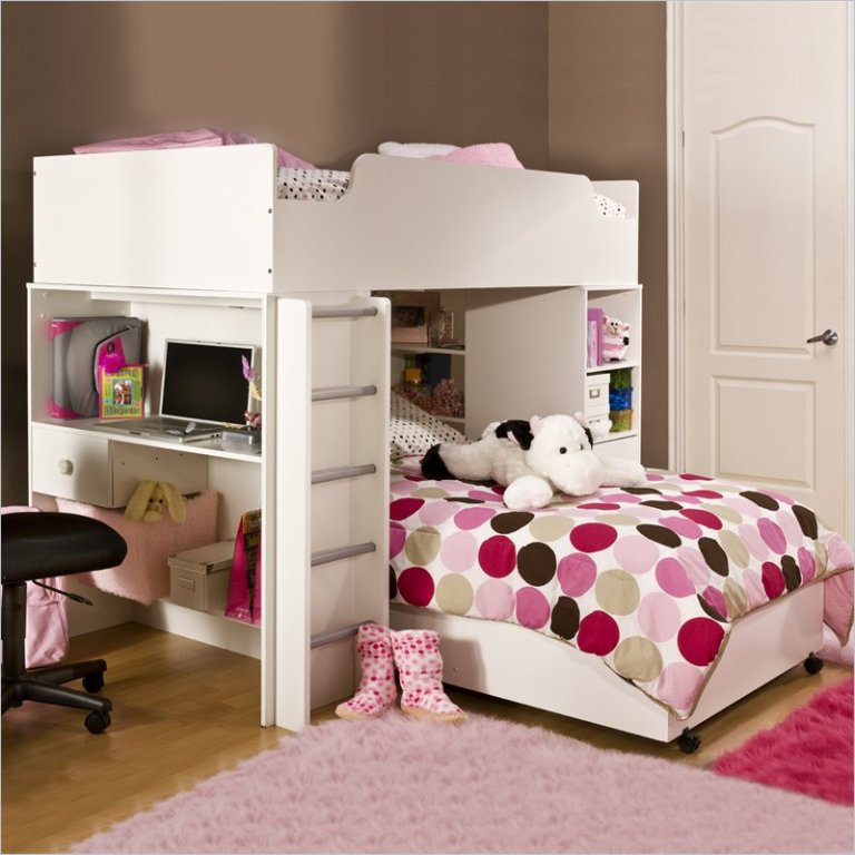 Kids-Bunk-Beds-with-Stairs-and-Desk Make Your Children's Bedroom Larger Using Bunk Beds