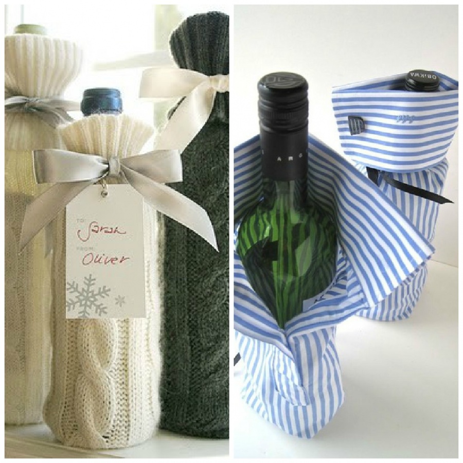 Repurposed-Clothing-Gift-Wrap 35 Creative and Simple Gift Wrapping Ideas