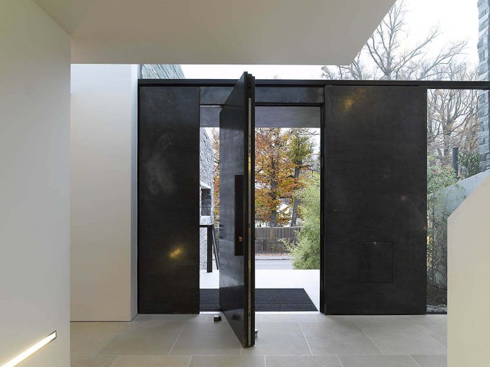 Modern and unusual Pivot doors for a luxury home