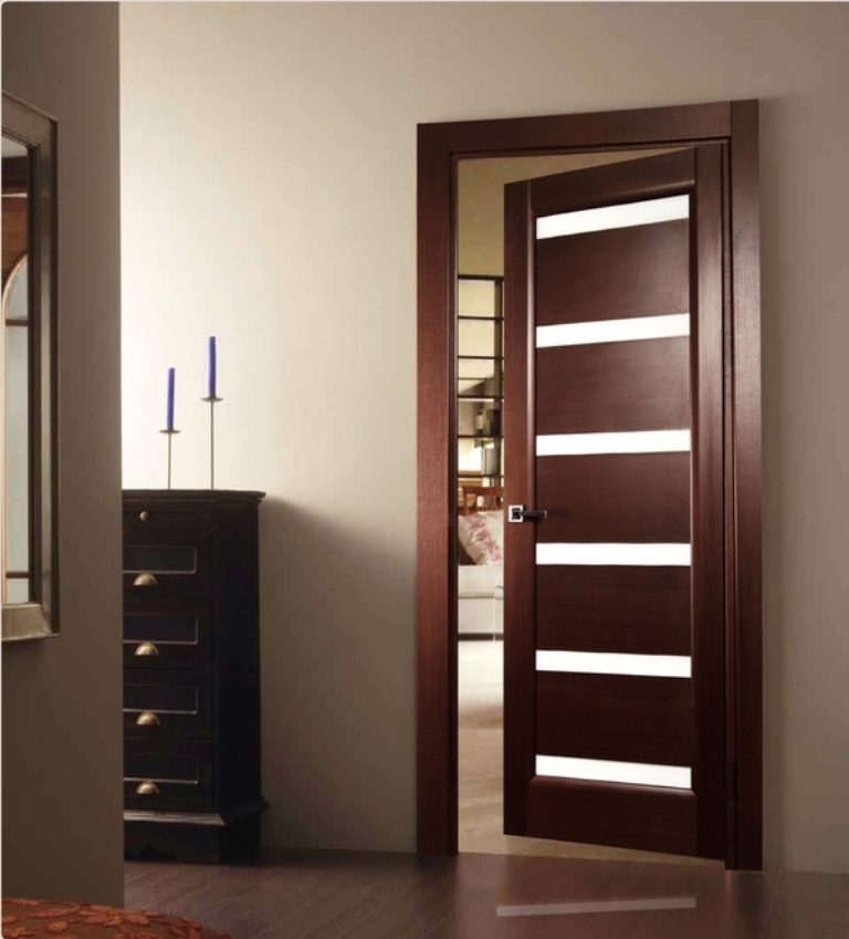 Tokio-Glass-Modern-Interior-Door-Wenge-Finish Remodel Your Rooms Using These 73 Awesome Interior Doors