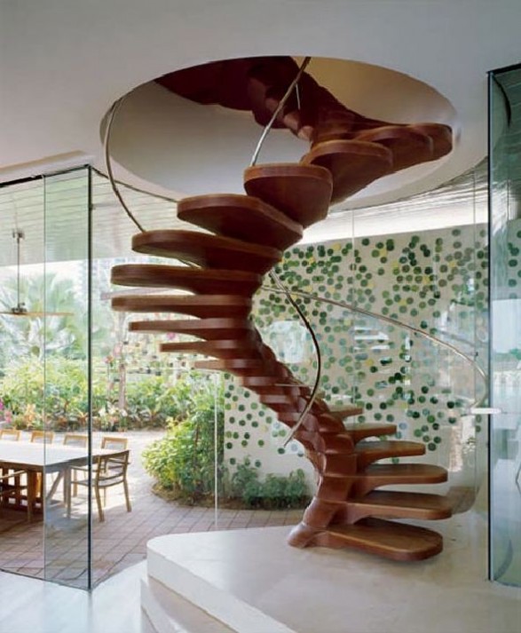 Unique-wooden-spiral-staircase-decorating-ideas-587x713