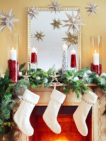 christmas-fireplace-decorating-ideas Tips With Ideas Of Decorations For Christmas Celebrations