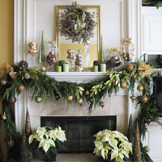 christmas-fireplace-decorations Tips With Ideas Of Decorations For Christmas Celebrations