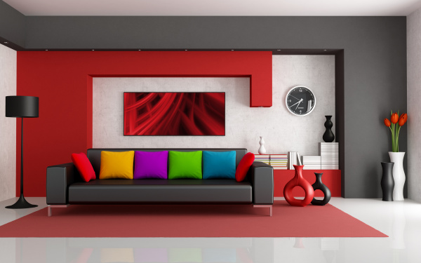 colorful-modern-interior-design-600x375 Get A Delight Interior By Applying Some Colorful Designs