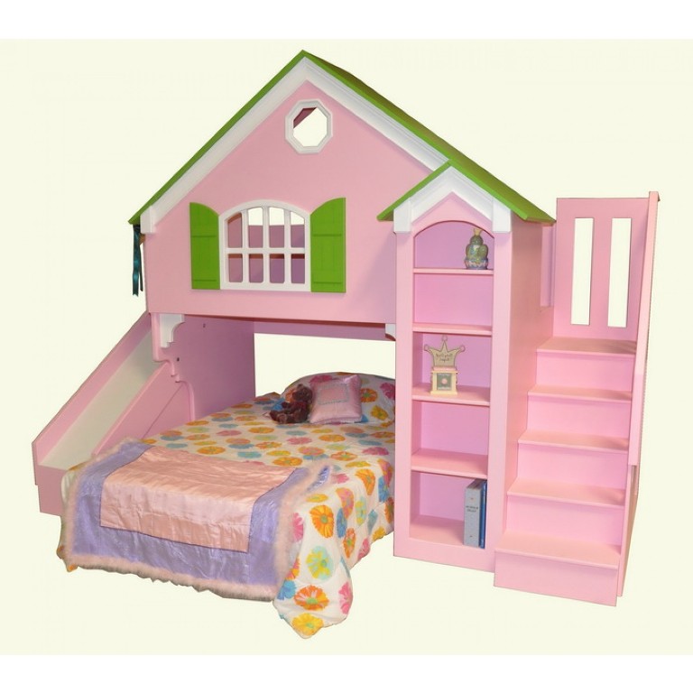 dollhouse_w_stair_slide_27_grn_bnd_resize Make Your Children's Bedroom Larger Using Bunk Beds
