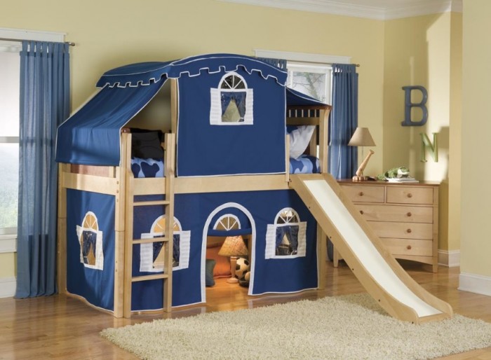 kids-bunk-beds-with-stairs-and-desk-Optional-Tent-Tower-and-Slide-Loft-Bed-hiplyfe-890x654 Make Your Children's Bedroom Larger Using Bunk Beds