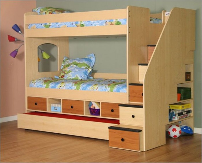 lea-bunk-beds-with-stairs Make Your Children's Bedroom Larger Using Bunk Beds