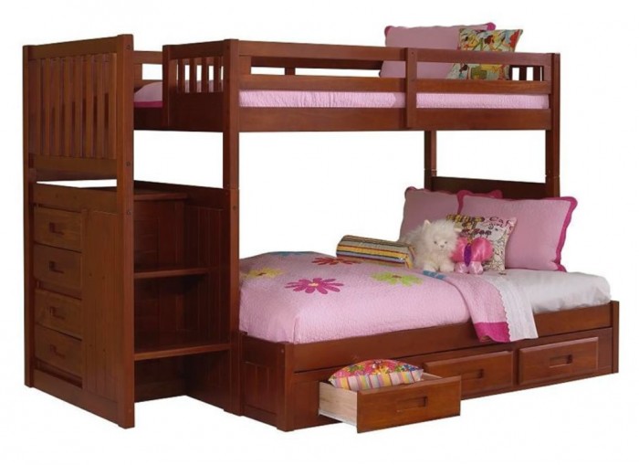 merlot-full-staircase-bunk Make Your Children's Bedroom Larger Using Bunk Beds