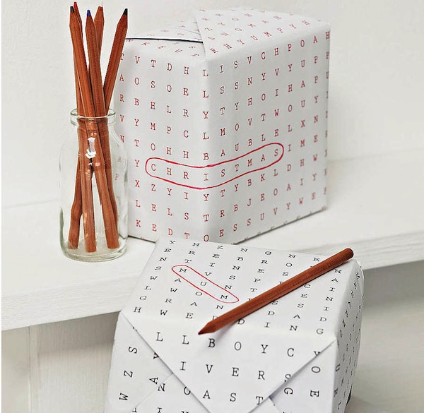 original_christmas-word-search-wrapping-paper 35 Creative and Simple Gift Wrapping Ideas