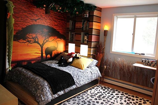 safari-themed-kids-bedroom African Style In The Interior Design