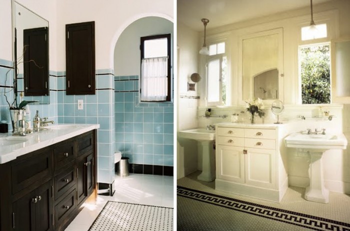 vintage-inspired-bathroom-hex-tile-bathroom-vintage-pedastal-sinkvintage_baby_bed001493vintage_bathroom_001493 16 Stunning Designs Of Vintage Bathroom Style