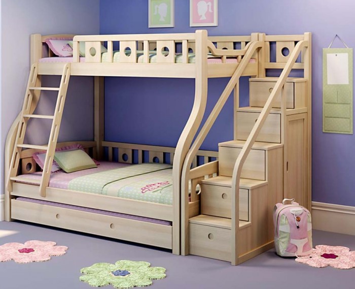 wooden-bunk-beds-with-stairs