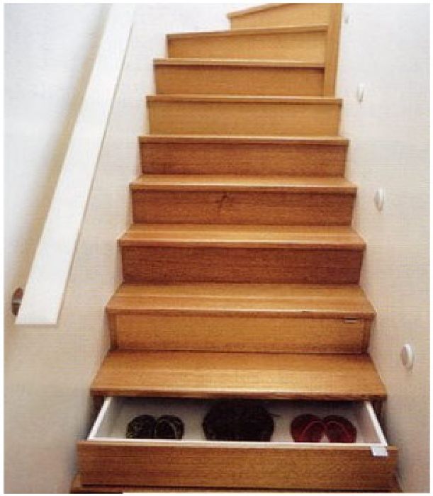 wooden-stair-design-with-store-shoes